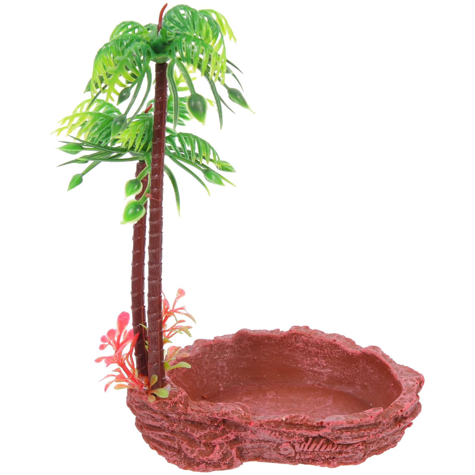 BESPORTBLE Reptile Water Dish Water Basin Feeder Turtle Water Dish Reptile Water Bowl Bearded Dragon Tank Accessories Snake Water Bowl Reptile Food Holder Reptile Food Dish Resin Reptile Tank