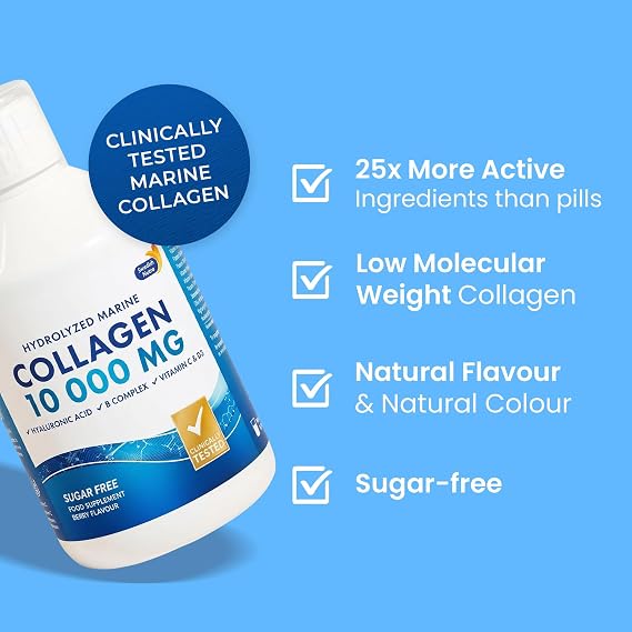 Swedish Nutra Marine Collagen 10,000 mg & Ultra+ Multivitamin, 2 x 500 ml