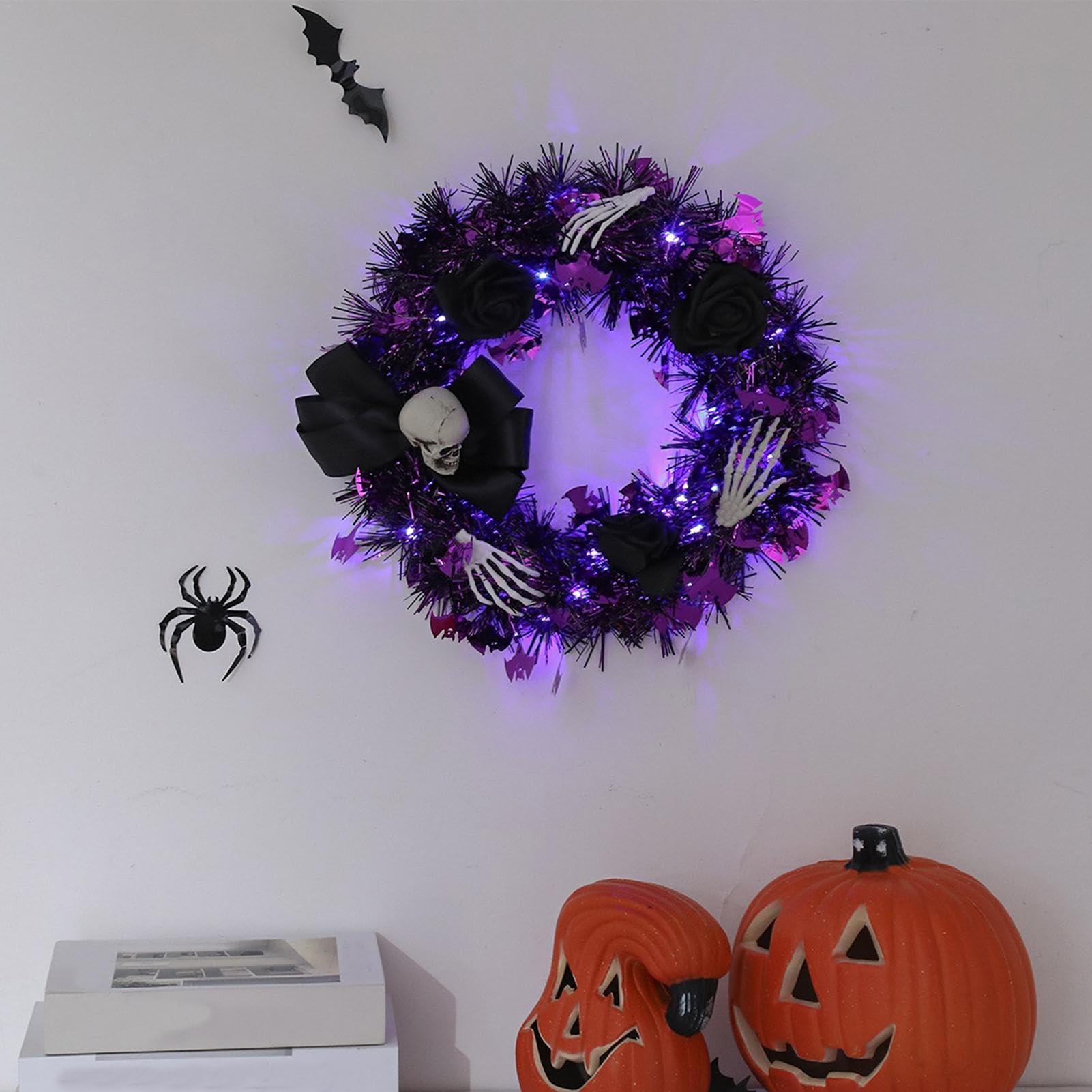 Amazon.co.jp: Patonde ハロウィン リース装飾、玄関ドア用ハロウィン 