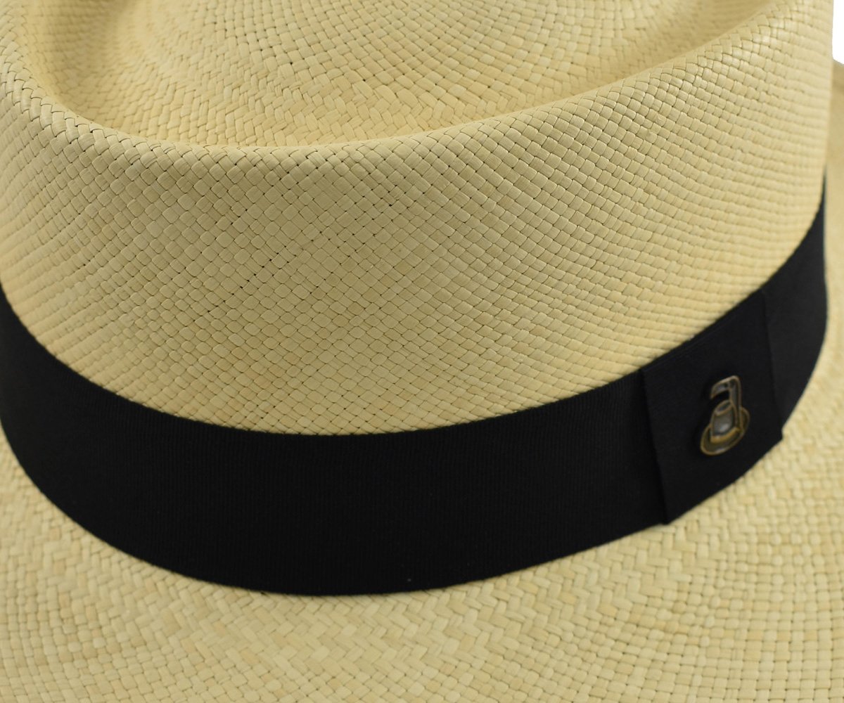 Original Panama Hat - Round Top Dumont - Toquilla Straw - Handwoven in Ecuador (Large | 58cm - 59cm, Natural)