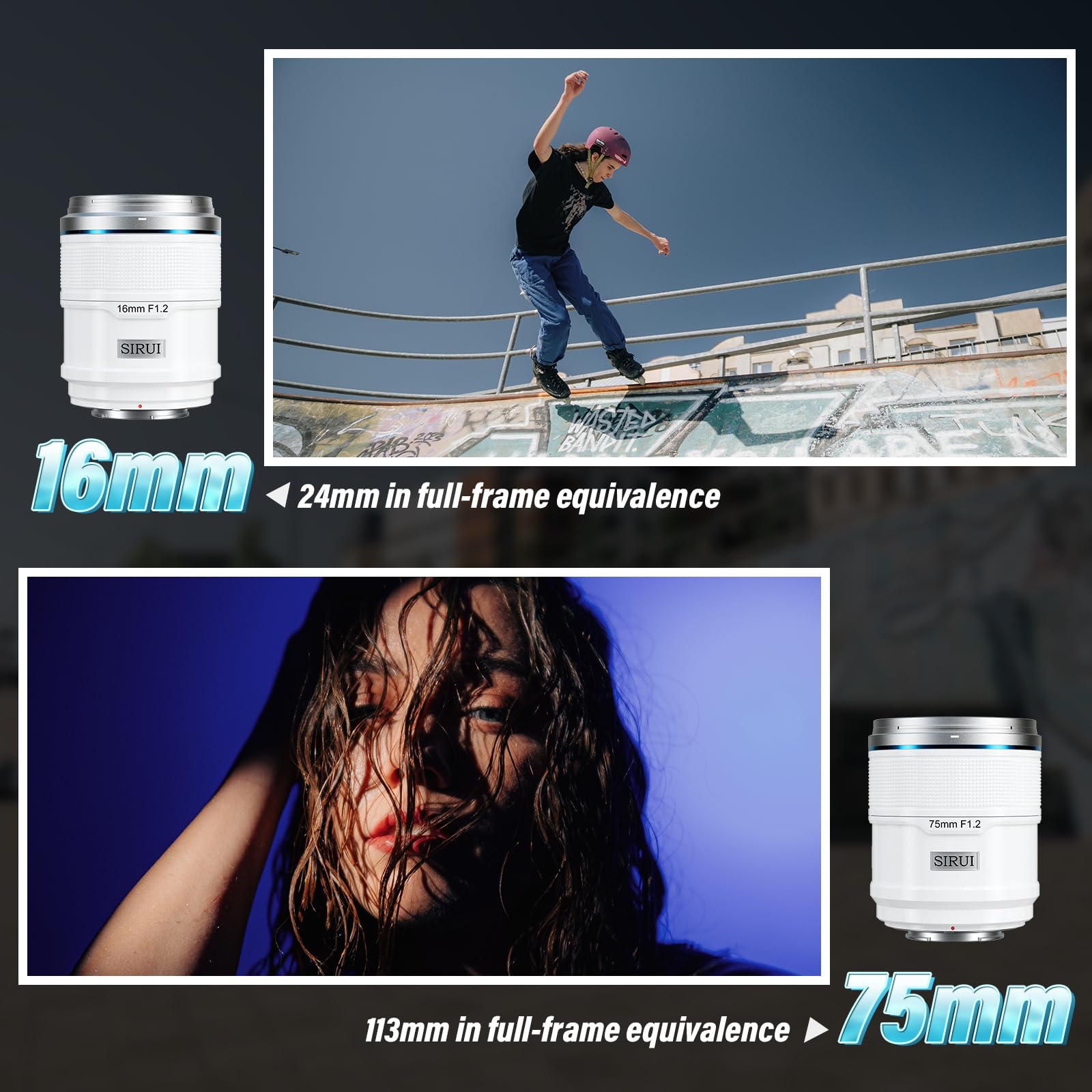Amazon.co.jp: SIRUI Sniper 16mm、75mm オートフォーカスレンズセット