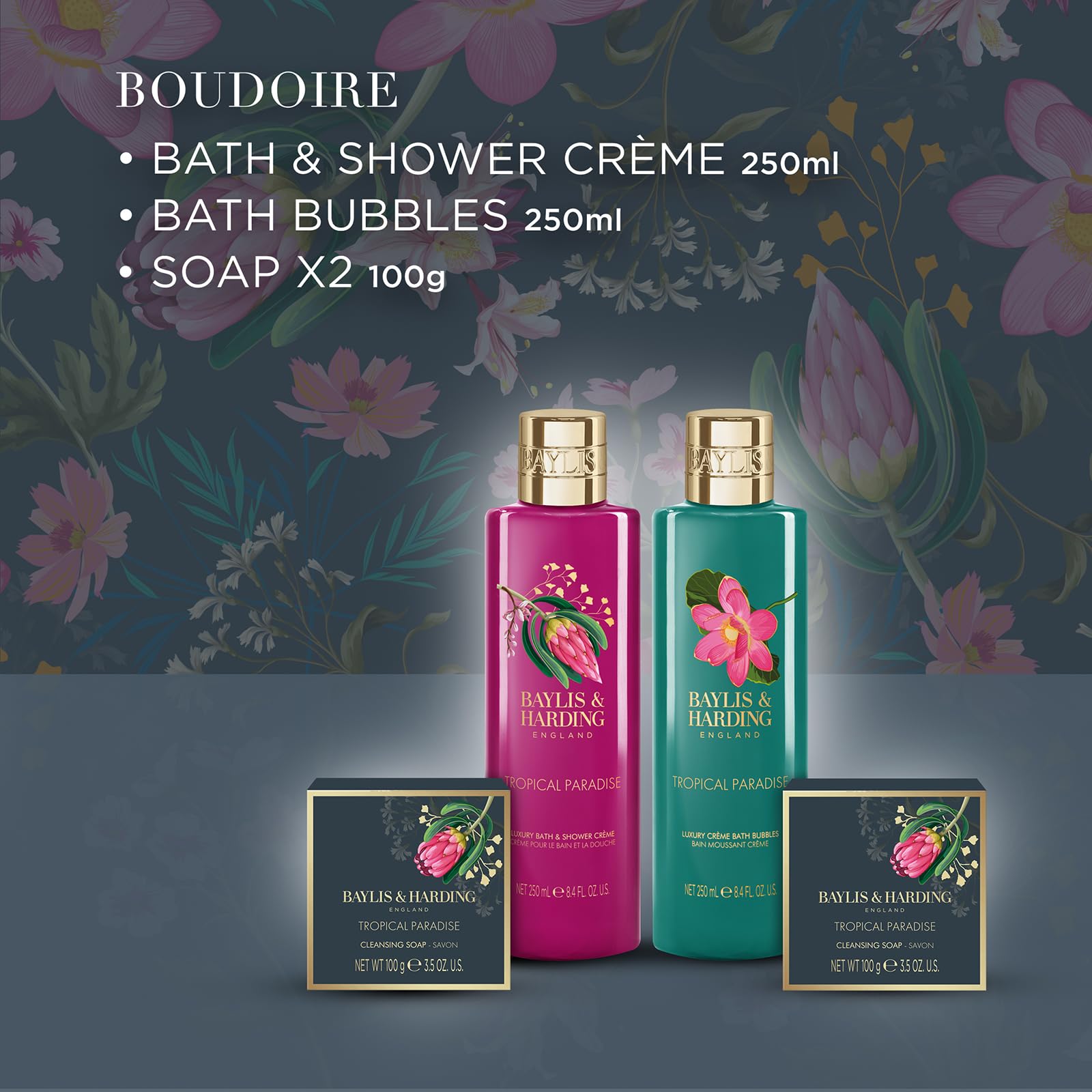 Baylis & Harding Boudoire Tropical Paradise Indulgent Bathing Gift Set (Pack of 1) - Vegan Friendly - Image 3