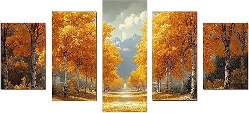 EQOBKYE Vintage Wall Art Decor Prints Wall Decor, Retro Aesthetic Painting Landscape Canvas Wall Art for Living Room Home - 60x125cm(24x50in)