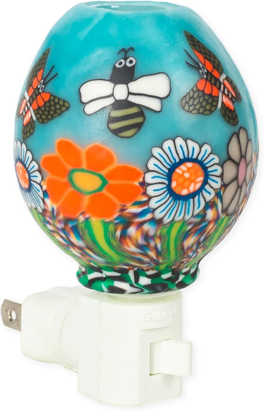Butterfly Retro 3 x 4.5 Porcelain Wall Plug-in Oil Burner Night Light