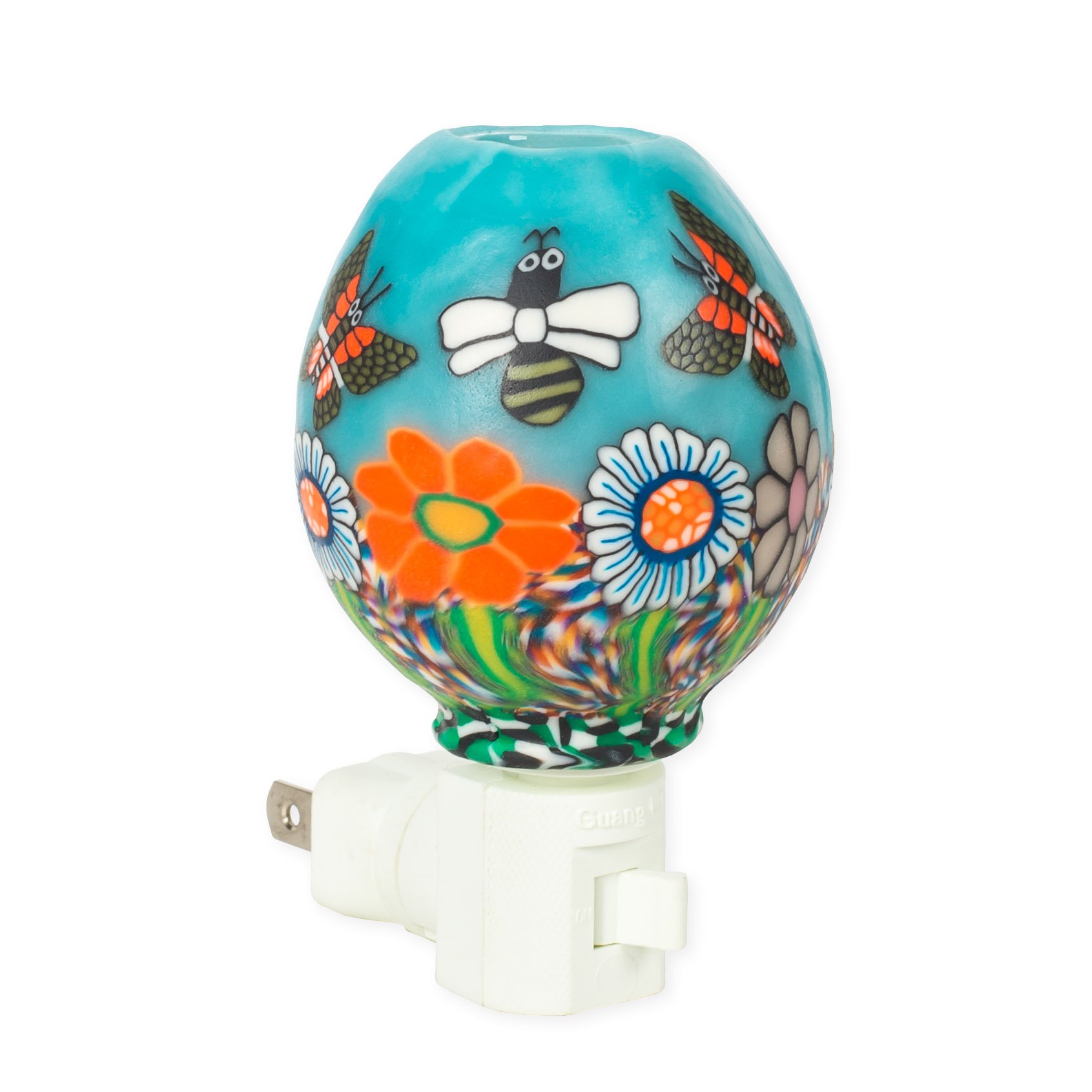 Butterfly Retro 3 x 4.5 Porcelain Wall Plug-in Oil Burner Night Light