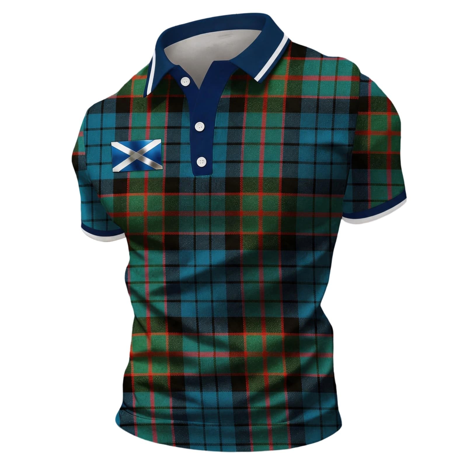 England Tops Men Scotland Football Shirt Short Sleeve Jersey Football Fan Training Sports 01-Dark Blue 3XL