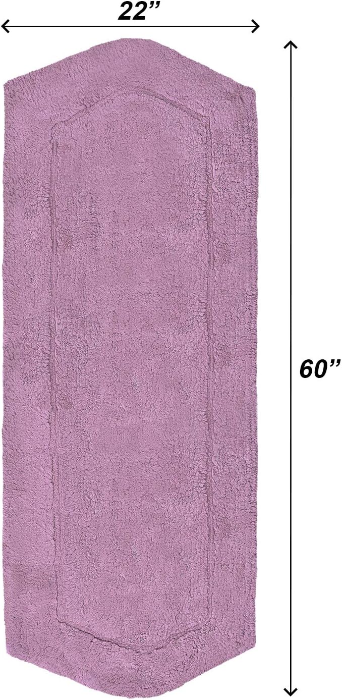 Home Weavers Waterford Collection 100% Cotton Tufted Bath Rug, Extra Soft and Absorbent Bath Rugs, Non-Slip Plush Bath Carpet, Machine Wash, Bath Mat for Bathroom, 4 Piece Set, Purple