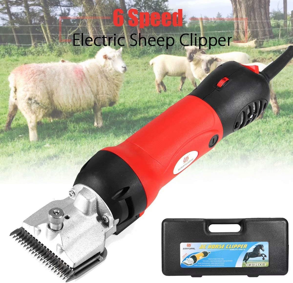Caballo eléctrico Sheep Clipper 690W Equino Animales Esquila Recortadora Afeitadora Cortadora Peluquería