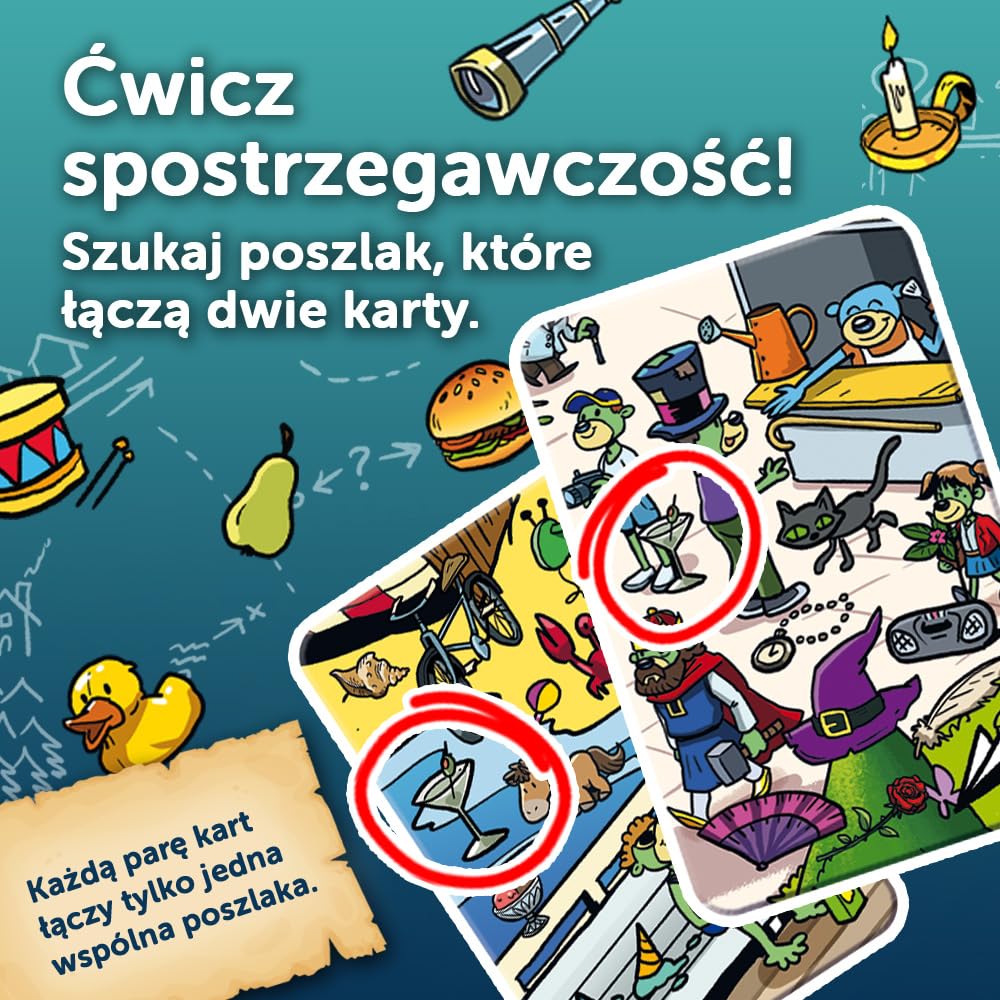 Trefl - Spy Guy Gra Karciana - Kooperacyjna Gra Obserwacyjna, Kieszonkowa Gra Rodzinna, Szukanie Poszlak, dla Dorosłych i Dzieci od 5 lat