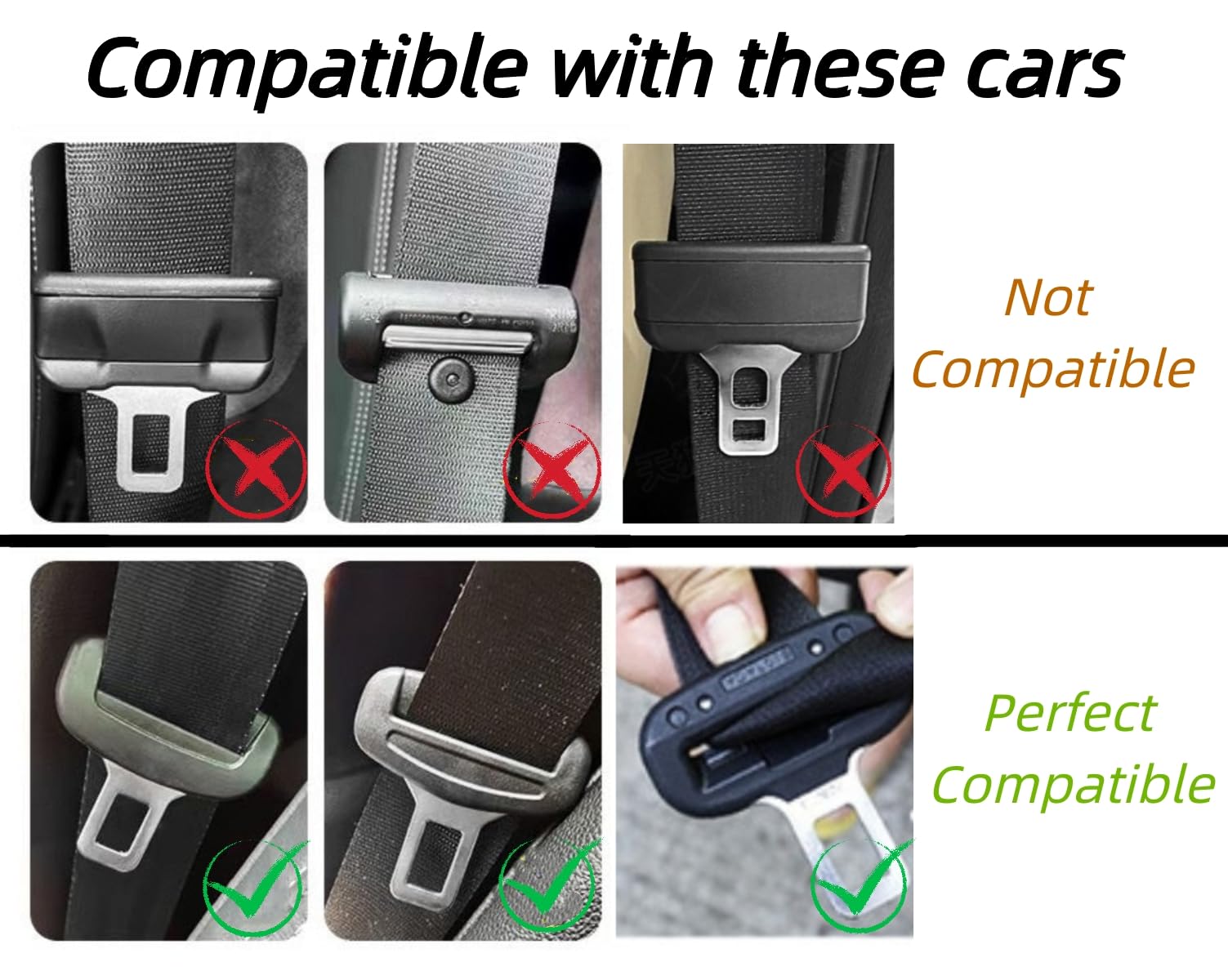 Copri Fibbia Cintura Di Sicurezza MIRKUZI - Set 2 Pezzi In Silicone Antigraffio, Universale Per Auto - Foto 7