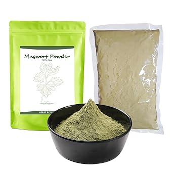 Mugwort Powder 500-Mesh Fine Grain 14oz400g, Mugwort Tea/Clay Mask/Bath and Foot Soak/Food Coloring