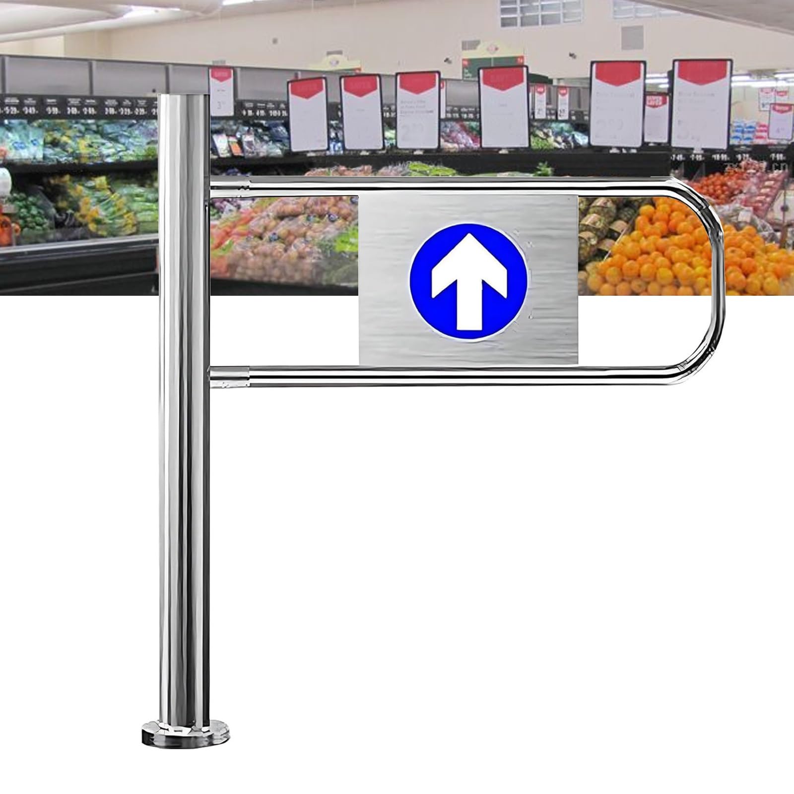 Aioneer Automatic Swing Gate With Spring-Loaded Closure For Pedestrian Access Control In Commercial Spaces-Left-80x100cm