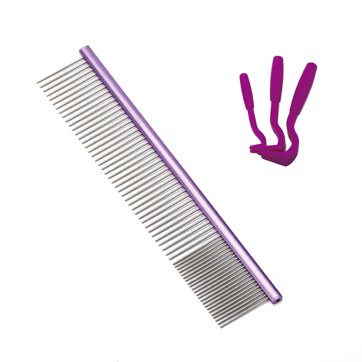 Pet Steel Comb for Dogs & Cats Anti-Corrosion Grooming Combs Dematting Tool