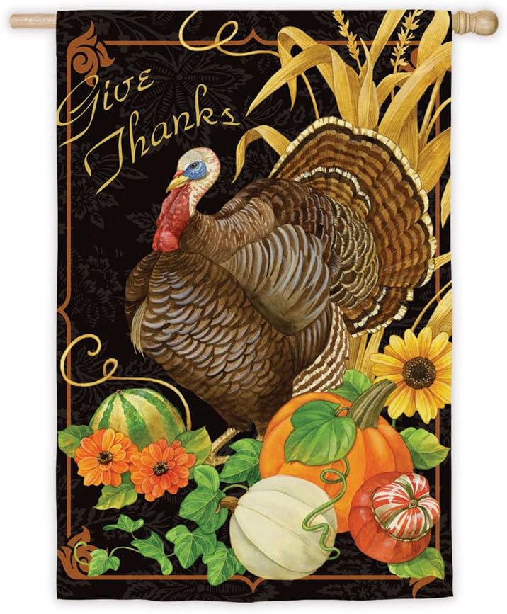 Gifted Living 13S3107 Give Thanks Regular Flag