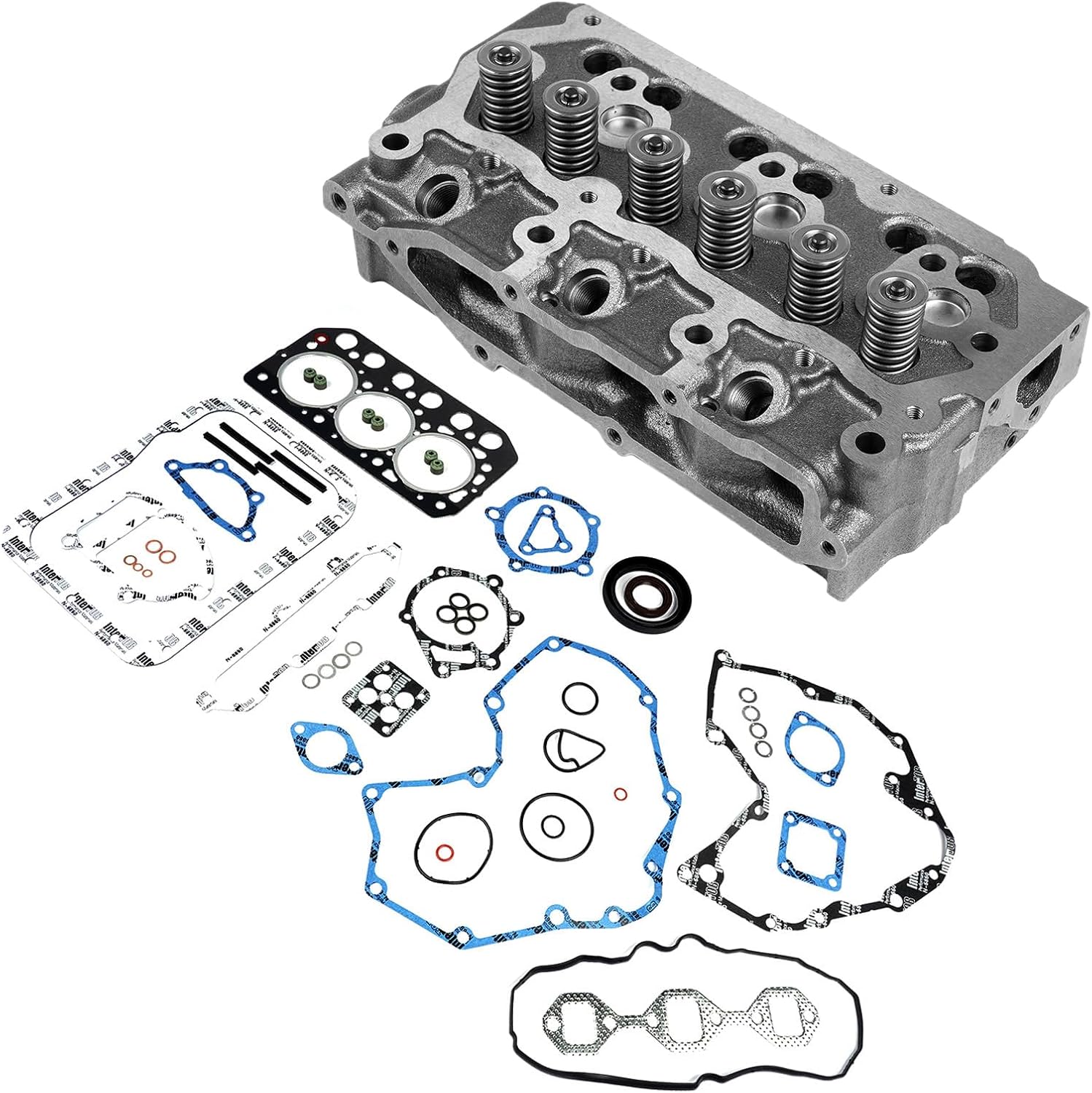 Complete Cylinder Head & Full Gasket Set Replacement for Mitsubishi S3L S3L2 CAT 303CR Part# 2110861, 31B0131044, 211-0861, 31B01-31044