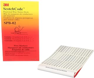3M ScotchCode Pre-Printed Wire Marker Book SPB-02