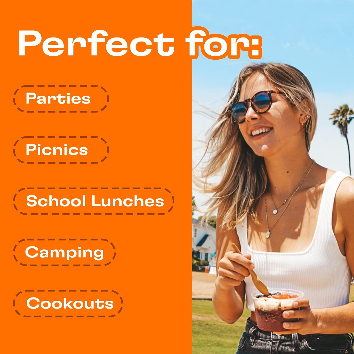 incrEDIBLE Eats Edible Spoons - As Seen On Shark Tank - Eco-Friendly Alternative to Disposable Plastic Cutlery - Sturdy, Vegan and Non-GMO - Home Compostable - Individually Wrapped in Paper - 15 Count