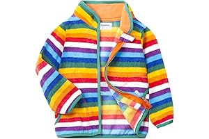 Rainbow Coat: Vibrant and Cozy Fleece Jacket for Kids