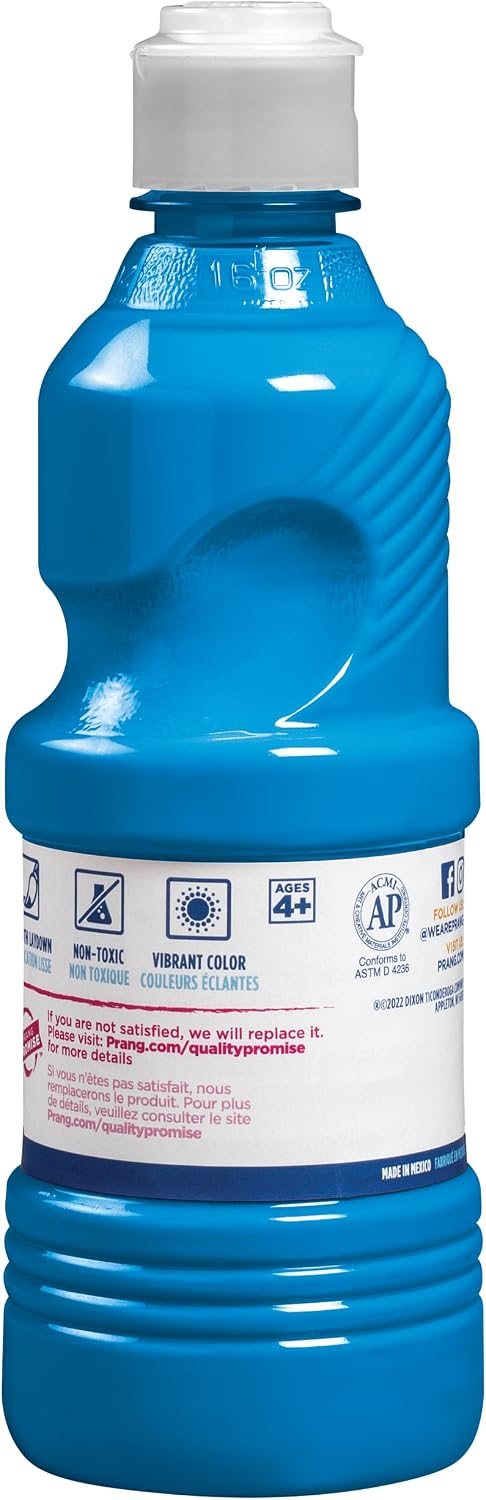 Prang Ready-to-Use Tempera Paint, Turquoise, 16 Oz., 1 Count