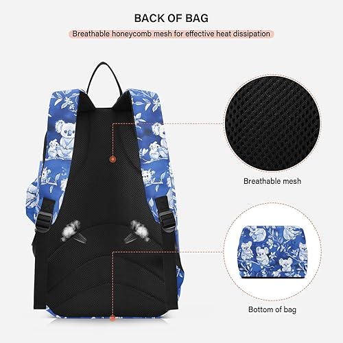 Miniatura 4 de Raqueta de tenis de bádminton bolsas transpirables de dibujos animados lindos koala azul real gimnasio deporte bolsa de viaje para mujeres hombres