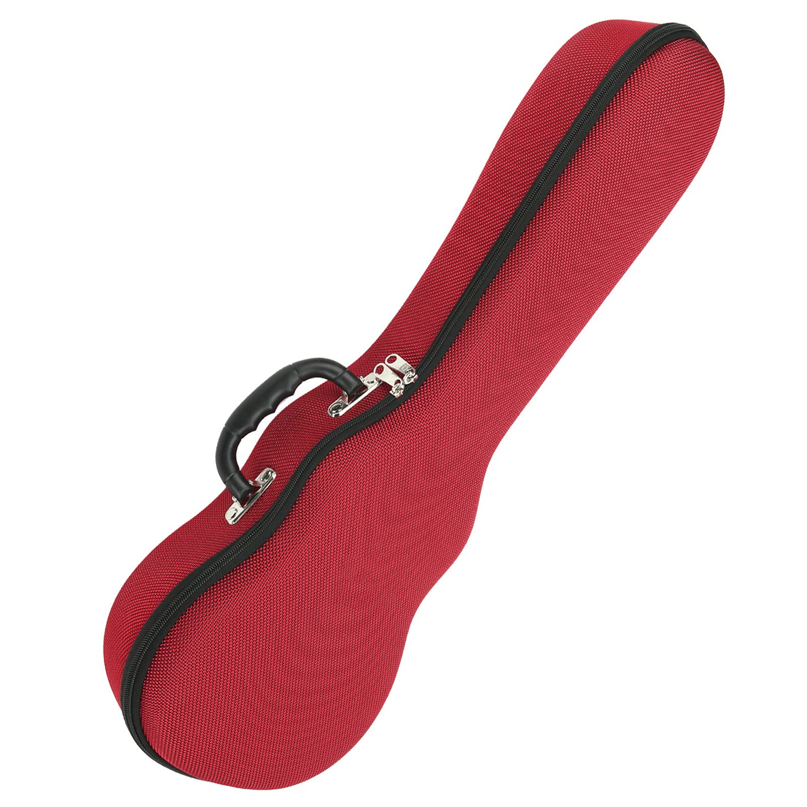 Stylowy futerał na Ukulele - Wygodny do Przenoszenia Ukulele 23/24 Cali - Miękka Poduszka Materiałowa Wewnątrz Zapewnia optymalną ochronę Poliester + 2 Opcje Paska EVA (23/24 cala czerwony)