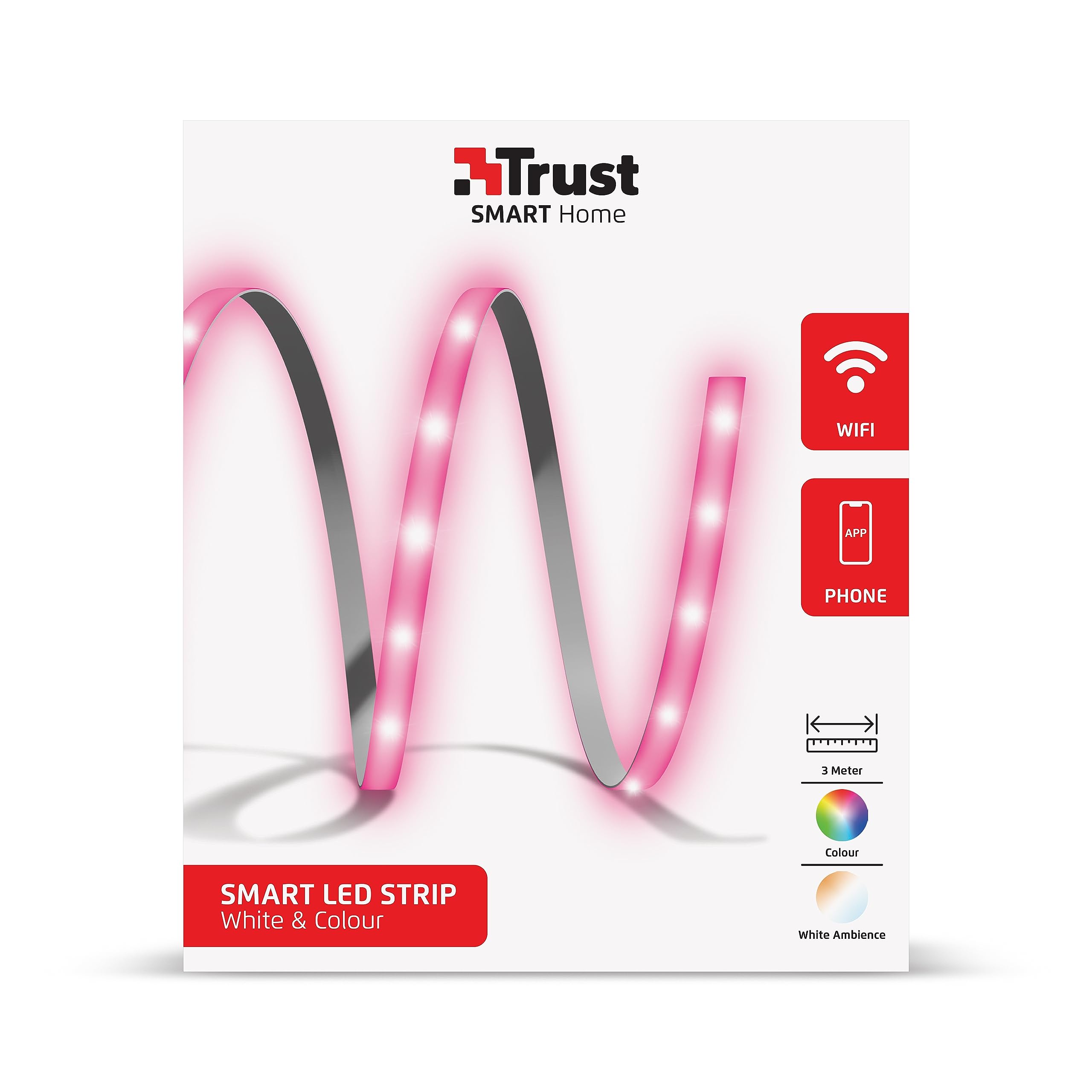 Trust Smart RGB LED Strip Light 3m, Works with Alexa and Google Home, UK Plug, 2.4GHz WiFi LED Lights, Remote App Control - Image 4