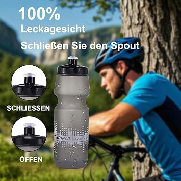 GEMFUL Bicycle Water Bottles 750 ml Squeezable BPA-Free Sports Water Bottle