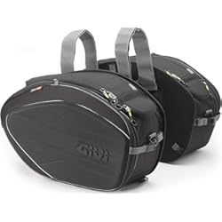 Maleta Moto Honda Sh 125 Givi EA100B Easy Bag - Alforja para Motocicleta de 28-35 Litros, Carga Máxima 5 Kg por Bolso, Negro, 2 Unidades