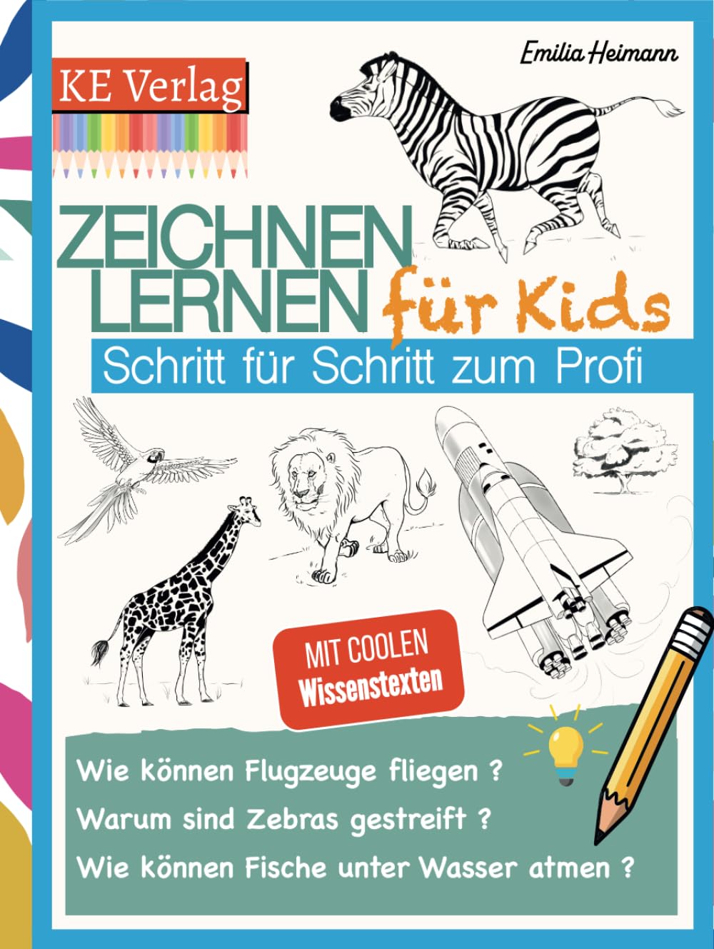 Livre de dessin enfants avec tutoriels pas à pas pour développer la créativité et la logique