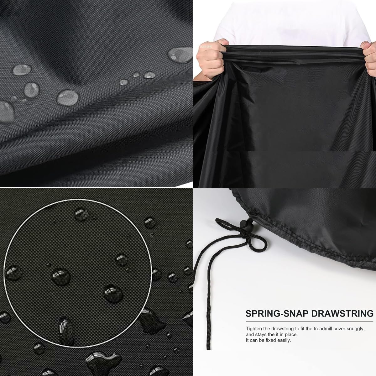Housse de Tapis de Course pour NordicTrack Commercial 1750, Sport Machine Protection Housse Anti-poussière Tapis pour Intérieur Extérieur,A/Style A-Black