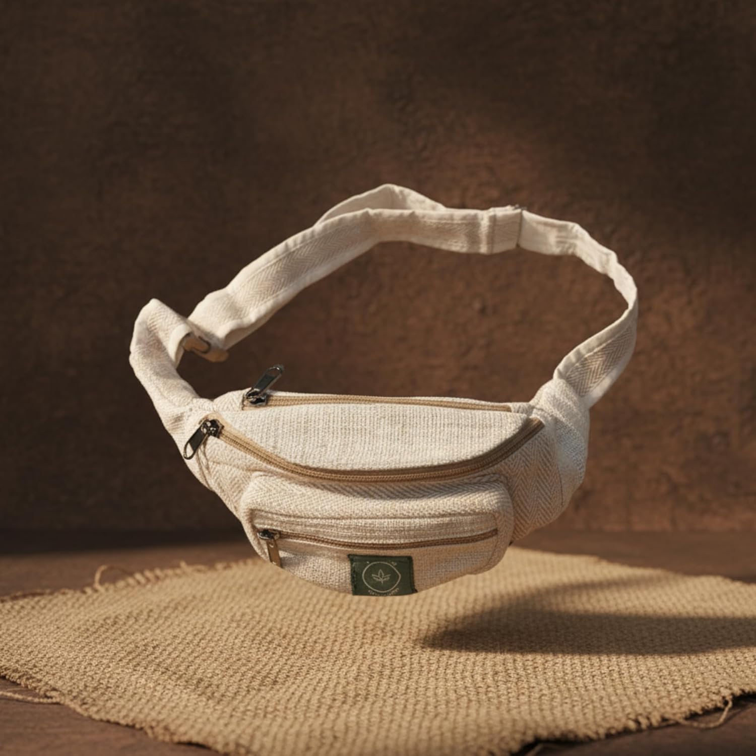 Fanny Pack for Men & Women – Handmade Hemp Waist Bag by Ecofrico | Stylish Boho Bum Bag with Adjustable Strap | Eco-Friendly Crossbody Belt Bag for Travel, Hiking, Festivals & Daily Use