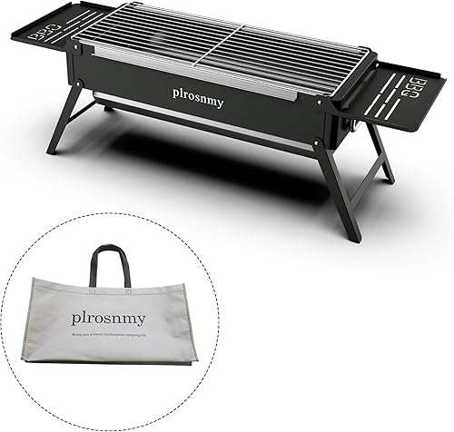 Miniatura 7 de Portable Charcoal Grill Foldable Grill, Small Grills Outdoor Cooking for Travel Camping Smoker BBQ Grill Stainless Steel Table Top Grill Charcoal