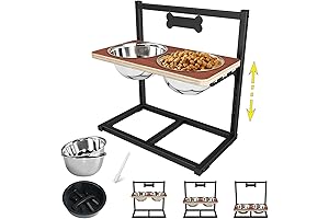 Ultimate Pet Comfort: Adjustable Elevated Dog Bowl Set for Digestive Health