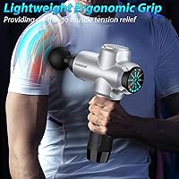 Vista 3 de DARKIRON Massage Gun Deep Tissue Muscle Percussion Massager Gun, Electric Back Massagers with 15 Massage Heads Suitable for Any Pain Relief- Sliver