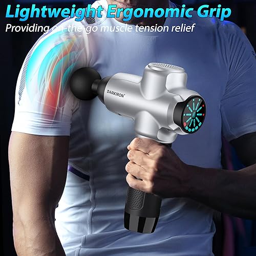 Miniatura 3 de Pistola de masaje de percusión muscular de tejido profundo, masajeador eléctrico de espalda con 15 cabezales de masaje adecuados para cualquier