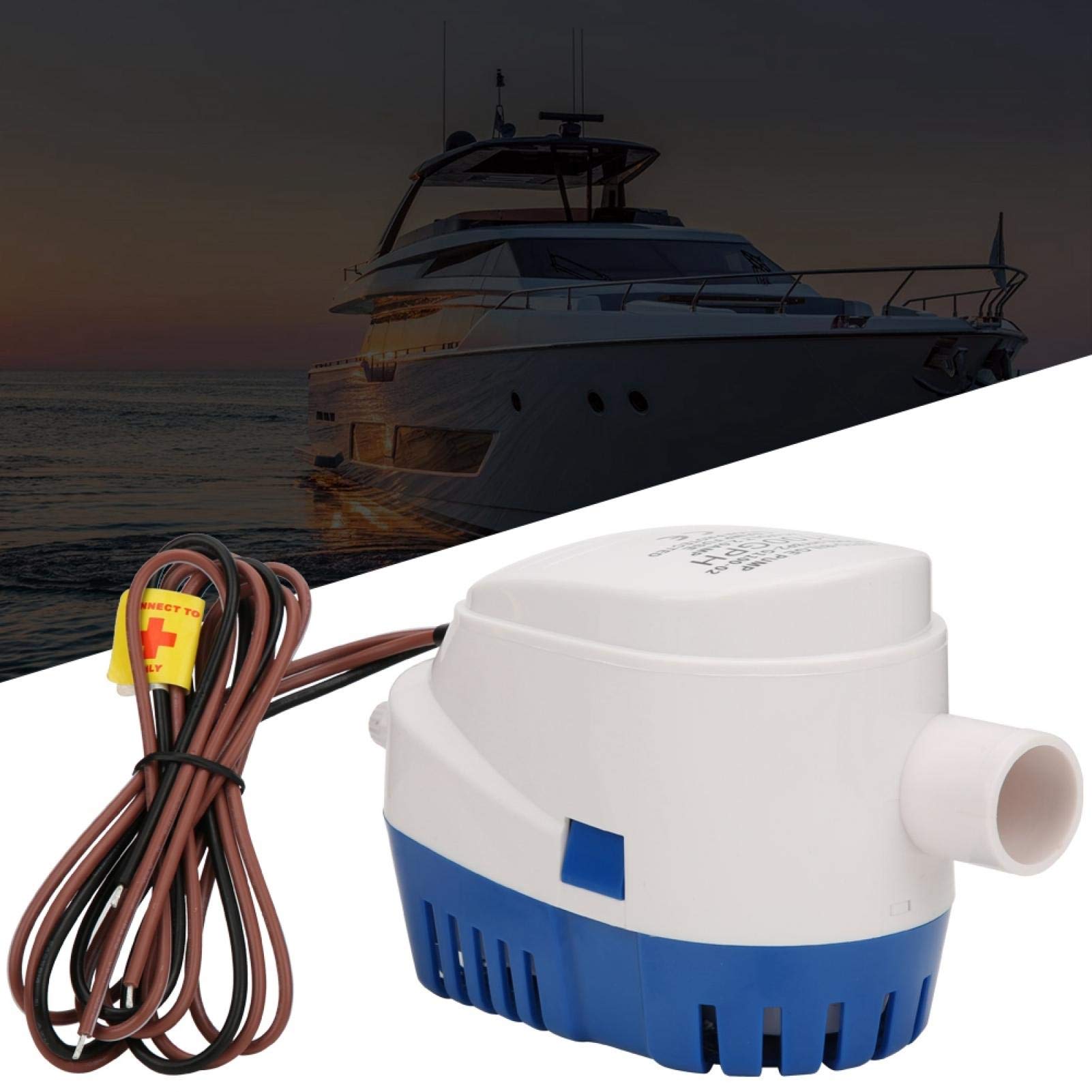 Pompe di sentina per Barche Automatiche, Pompa Automatica sommergibile ad Alto Flusso per acque luride in Miniatura per Yacht ad Acqua 24V