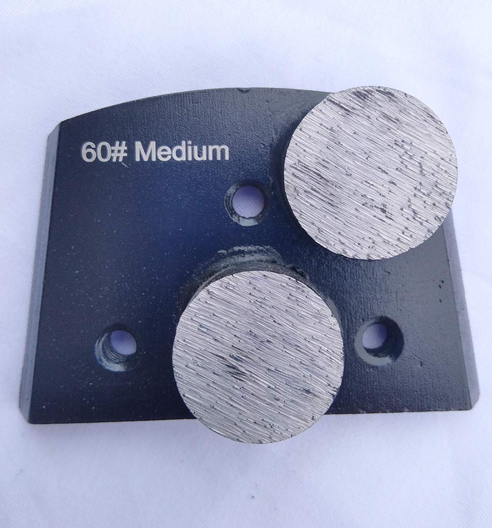 Discos de pulido de diamante trapazoidal para piso de concreto de molienda de enlace medio 3 piezas Uso en rectificadoras de piso Lavina y Edco (60#)