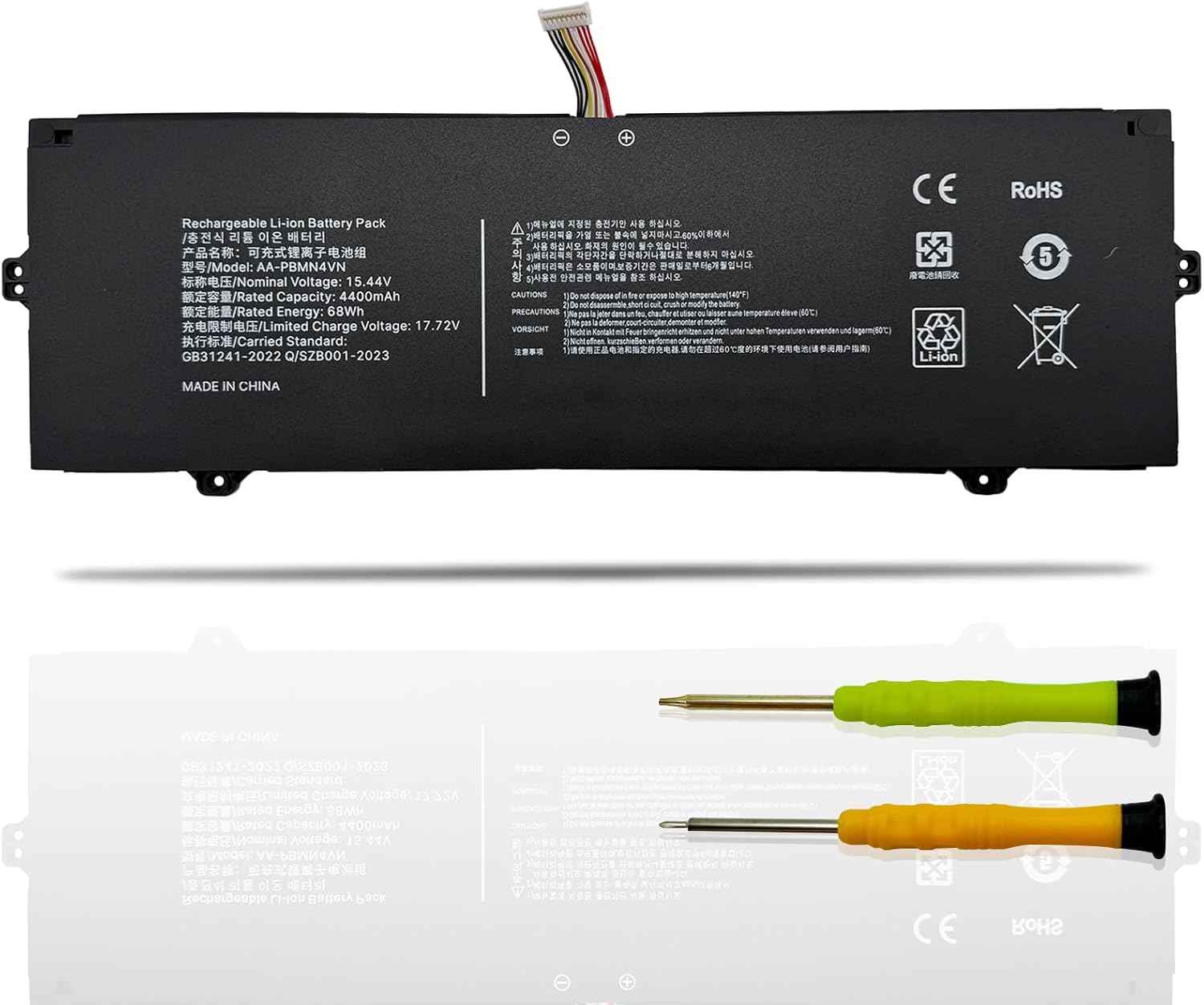 AA-PBMN4VN Laptop Battery Replacement for Samsung Galaxy Book Pro 360 15 15.6" NP950XDB NP950QDB NP950XDB-KA1US NP950XDB-KB1US NP950XDB-KC3US NP950XDB-KC5US NP950QDB-KB1US 15.44V 68Wh 4405mAh