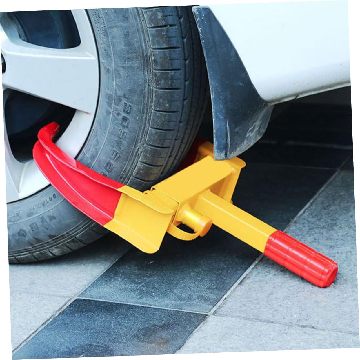 PRETYZOOM Car Wheel Chock Lock Heavy Duty Theft Clip for Car Tires Vise Type Design for Enhanced Security Durable Construction for