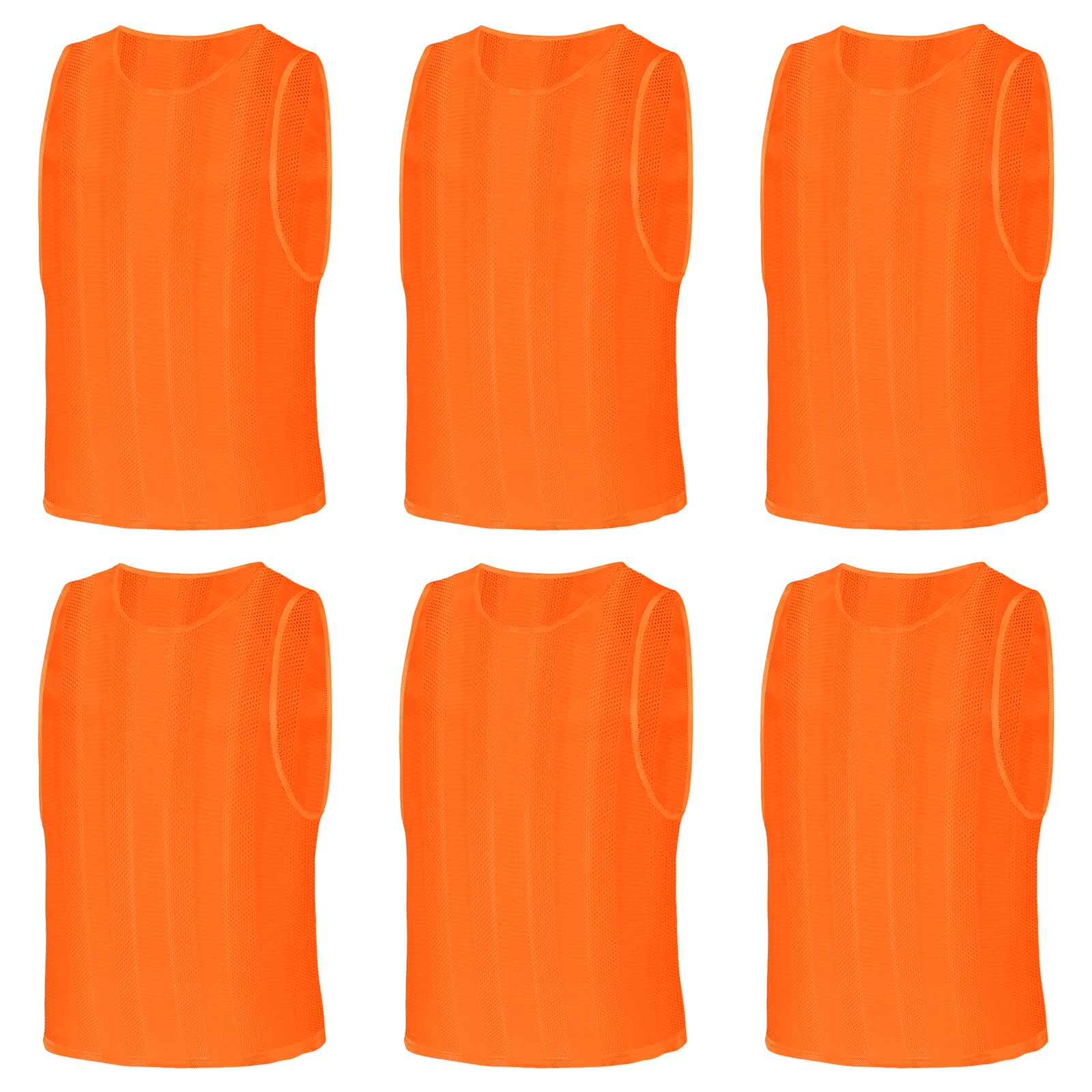 BSBUY 6Pcs Adult Team Training Vest, Breathable Mesh Scrimmage Sleeveless Training Pinnies Training Bibs Quick-Dry Multi-Sports Bibs Sports Practice Vests for Soccer Basketball Practice