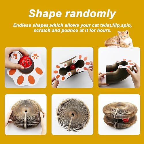 Miniatura 4 de Magic Organ Cat Flexible Rascador Tabla de Acordeón Cambiable Juguete Último Interactivo Mental y Físico Ejercicio Mental y Físico para Gatos de