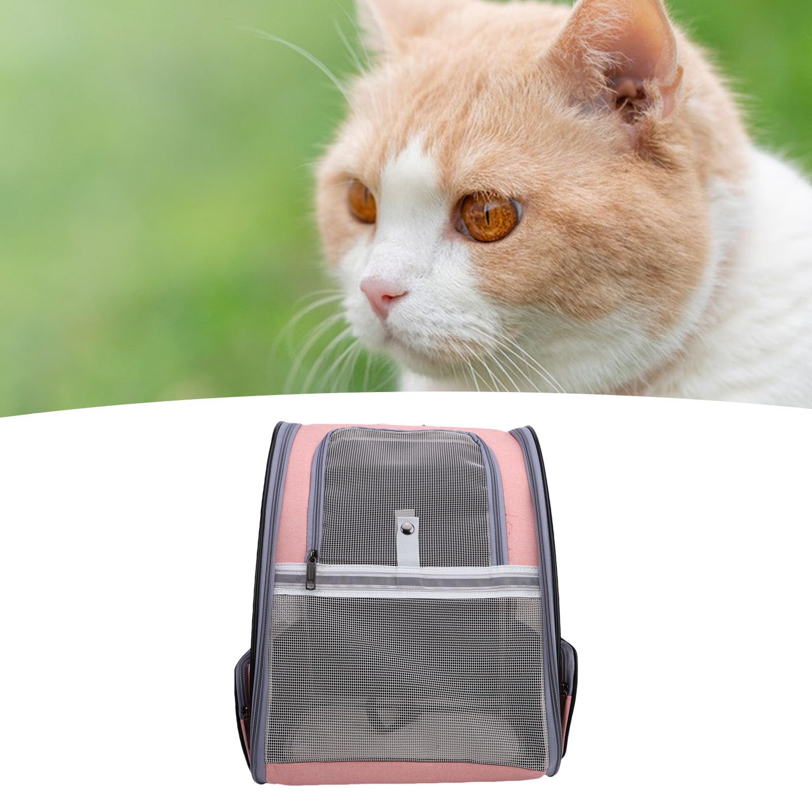 Plecak Mavaol Pet Carrier Oddychający, składany, lekki, wielofunkcyjny plecak dla szczeniąt do podróży (Pink)