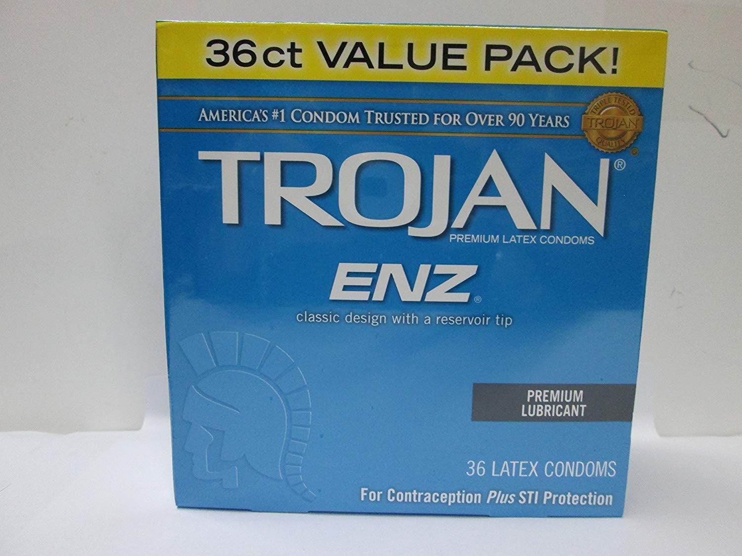 Amazon.com: Trojan-ENZ Condom ENZ Lubricated, 108 Count : Health