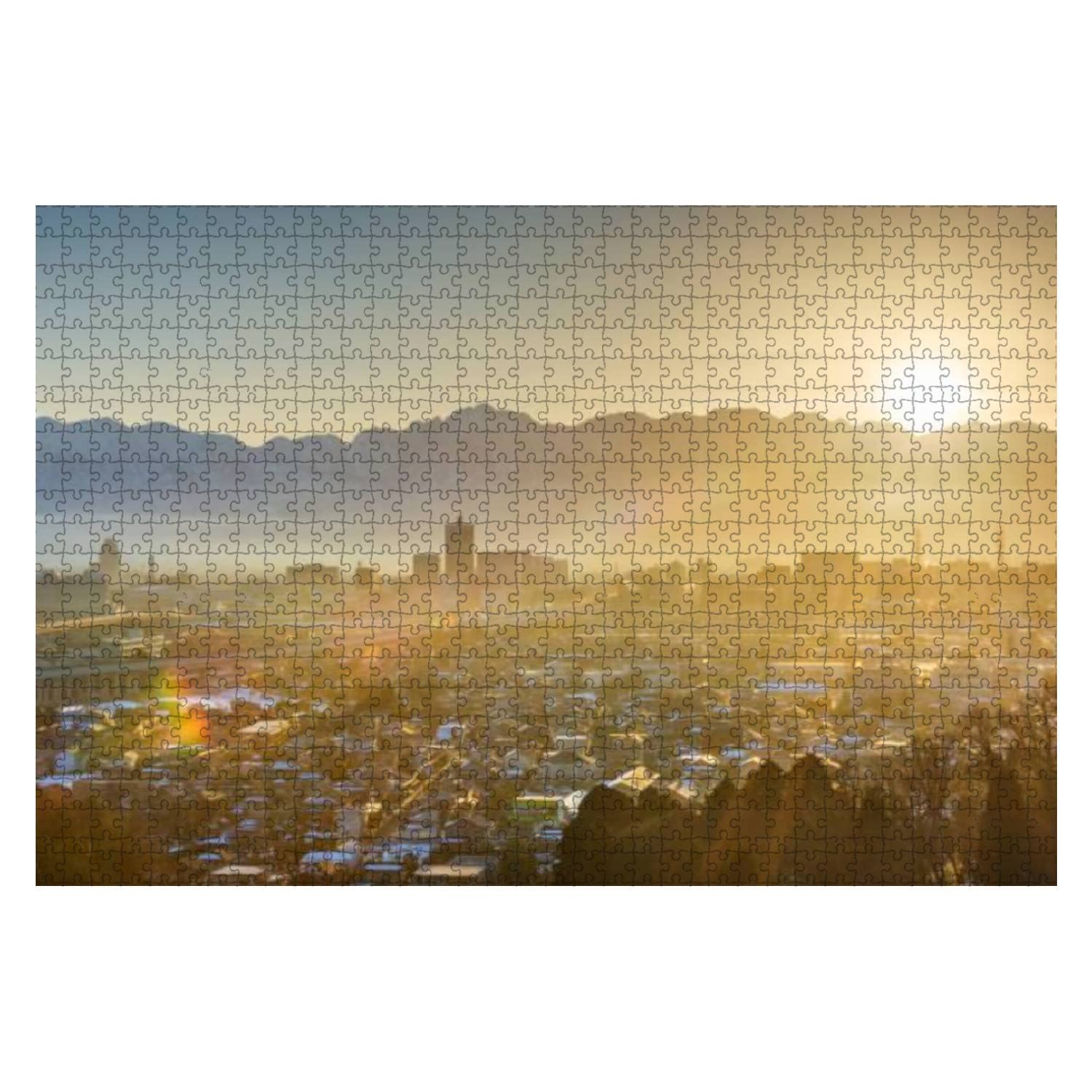 Toyama Japan downtown city skyline with Tateyama Mountain 1000 Pieces Wooden Jigsaw Puzzles for Adults Decompression DIY Children Educational Puzzles Creative Games Toys Gift Home Decor