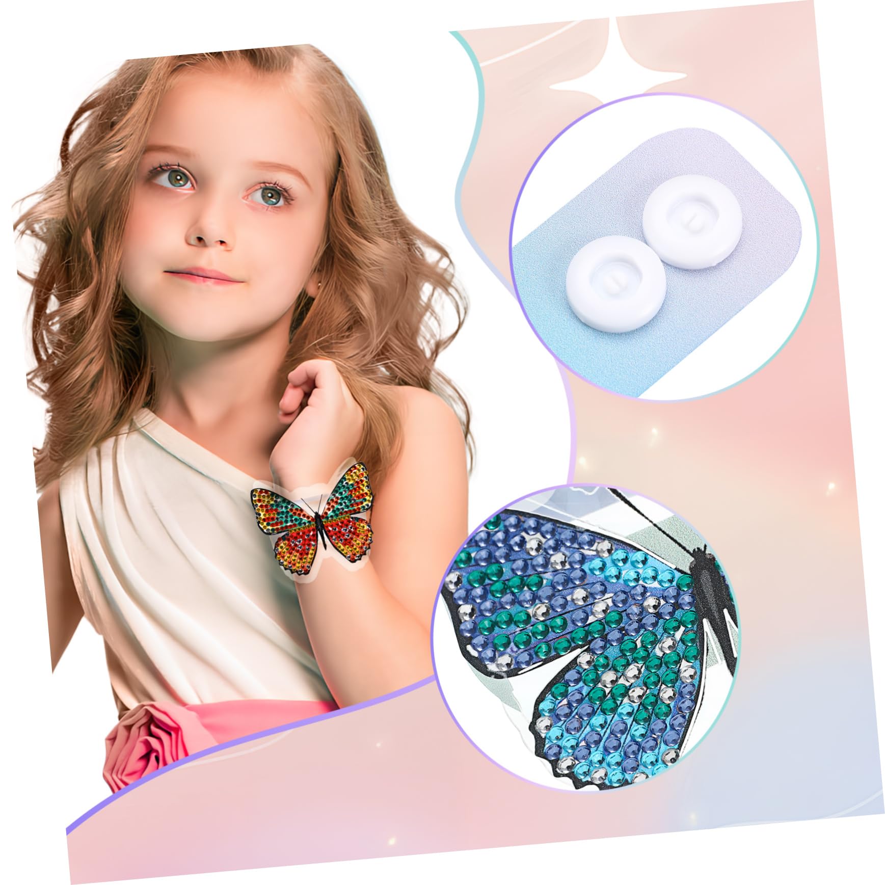 TOYANDONA 3ensembles Bracelet Diamant Art Pour Kit De Fabrication De Bracelets Avec Charms Activité Créative Et Artisanale Bijoux à Peindre Diamant Pour Filles
