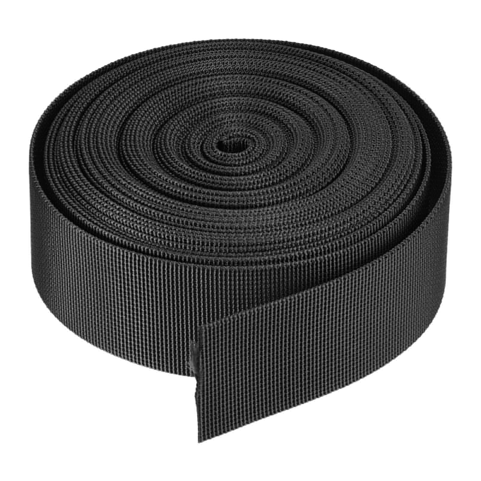 MACHSWON Nylon Webbing Strap 1.5 inch(1 1/2 inch) Black Nylon Webbing Straps 3.8cm 10 Yards Durable Strapping for Backpack,Cargo Strap,Luggage-rack,Pet Collars,Crafts