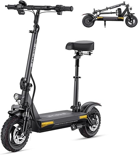 ENGWE Scooter eléctrico para adultos, motor de 500 W (máximo 700 W), batería de 48 V 15.6 AH, hasta 28 MPH y 37 millas de largo alcance, neumáticos