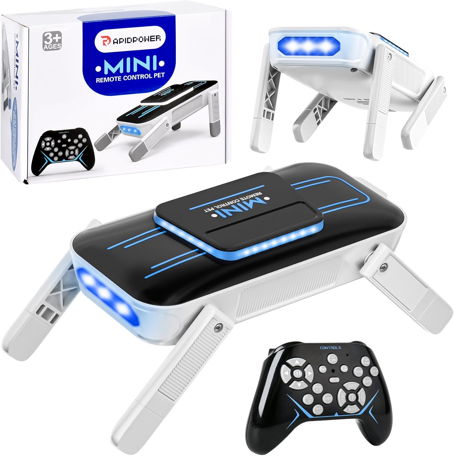 Sensible Robotic Canine – Interactive STEM Pet with Contact Sensors, 30+ Actions & Glowing Blue LEDs, RC Robotic Toy for Youngsters Ages 3 and Up
