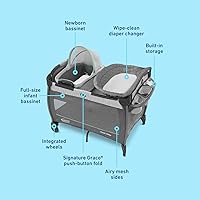 Vista 8 de Graco Pack 'n Play Close2Baby moisés corralito con características de moisés portátil, cambiador de pañales y más, Derby