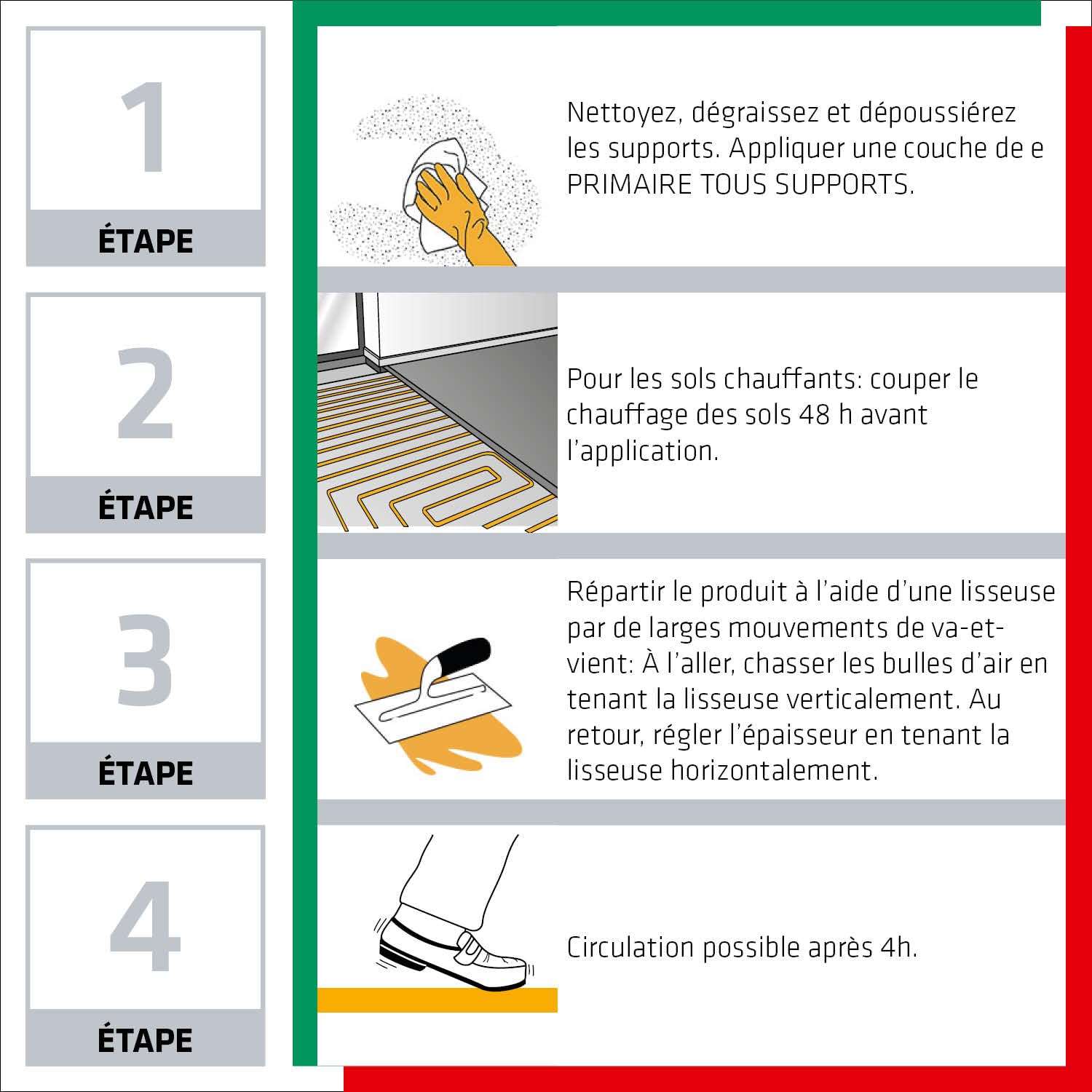 Parexlanko - Mortier de sol - Ragréage Facil'Lisse - Blanc - Préparation des sols en intérieur avant la pose de revêtements minces - Autolissant - 25kg